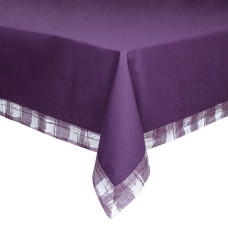 Скатертина Home Line "Лілова з рамкою у клітинку" 140х180см 161220