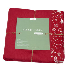 Скатертина кухонна (червоний) 140х220см 159433