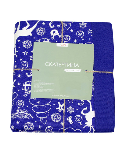 Скатертина кухонна (синий) 140х220см  159428