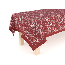 Скатертина кухонна (червоний) 140х180см  159380