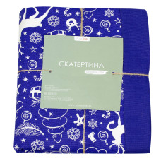 Скатертина кухонна (синий) 140х180см  159376