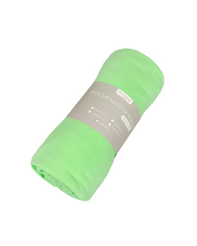 Простирадло трикотажне на резинці Home Line (салатовий) 90х200см 159175