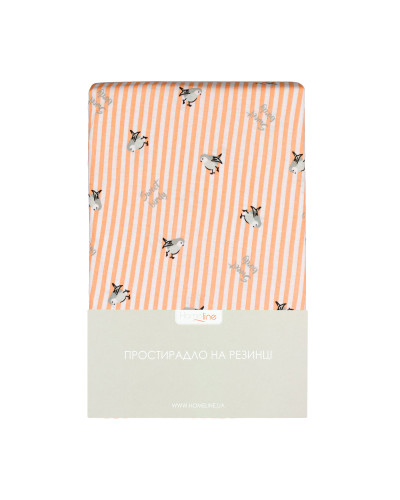 Простирадло трикотажне на резинці Home Line "Пташки на стрічці" 90х200см 158951