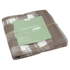 Скатертина з рамкою "Клітинка" (капучино) 140х180см 158356