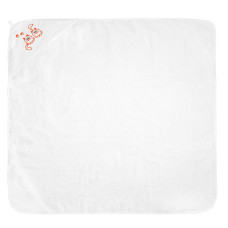 Рушник махровий для купання з вишивкою (білий) 90х90см 156418