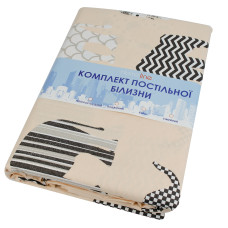 Півтораспальний комплект постільної білизни Home Line "Слони" (бежевий) 50х70см (2 шт.) 156321