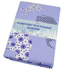 Півтораспальний комплект постільної білизни Home Line "Слони" (бузковий) 70х70см (2 шт.) 156314