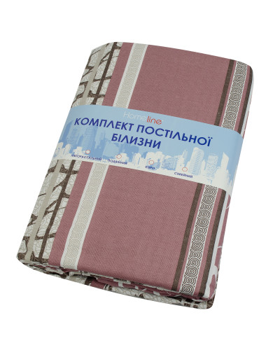 Півтораспальний комплект постільної білизни Home Line "Мармур" (бежевий) 70х70см (2 шт.) 156312