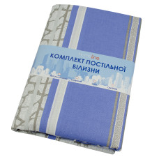 Півтораспальний комплект постільної білизни Home Line "Мармур" (синій) 70х70см (2 шт.) 156311