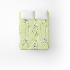 Простирадло бязеве Home Line "Гінго Білоба" (салатове) 150х210см 155925