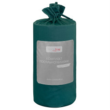 Сімейний комплект постільної білизни Home Line "Сатин Люкс" (смарагдовий) 155273