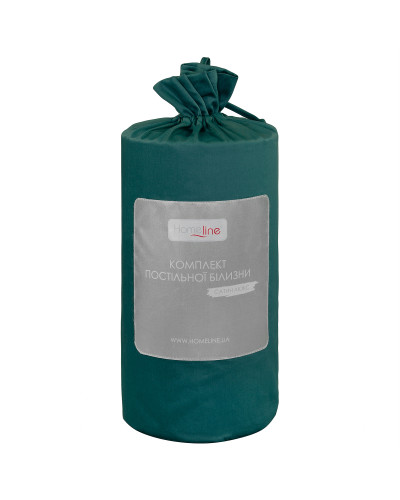 Сімейний комплект постільної білизни Home Line "Сатин Люкс" (смарагдовий) 155273