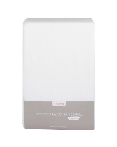 Простирадло махрове на резинці Home Line (біле) 160х200х20см 155182