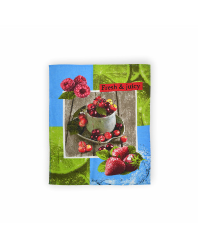 Рушник вафельний кухонний Home Line №083 "Соковите горнятко" 47х61см 142870