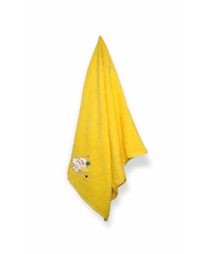 Рушник махровий Home Line "Котик" з вишивкою (жовтий), 70х140см 138112