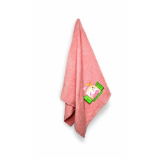 Рушник махровий Home Line "Зайчик" з вишивкою (рожевий), 50х90см 138108
