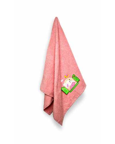 Рушник махровий Home Line "Зайчик" з вишивкою (рожевий), 50х90см 138108