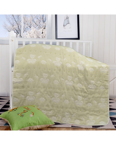 Ковдра ткана Home Line "Ведмедики" (світло-зелена) 110х110см 137652