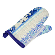 Рукавичка кухонна Home Line "Блакитний візерунок" 28х18см 136940