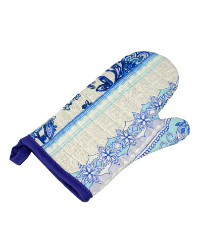 Рукавичка кухонна Home Line "Блакитний візерунок" 28х18см 136940