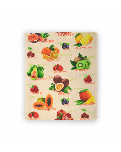 Рушник вафельний кухонний Home Line "Фрукти"  50х60см 135551