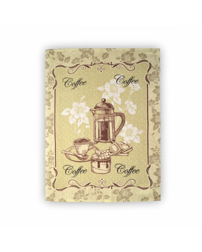 Рушник вафельний кухонний Home Line "Кава" (бежевий) 45х60см 130067