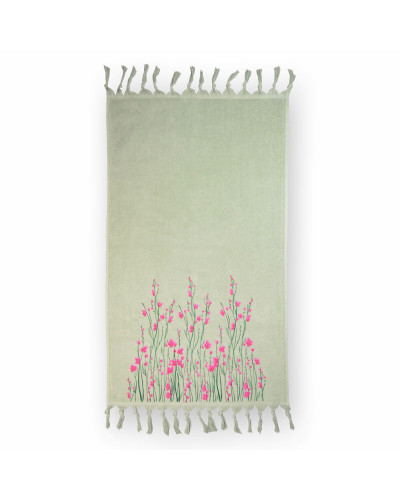 Рушник велюровий Home Line "Spring" (м'ятний), 68х127см 126243