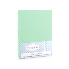 Простирадло трикотажне на резинці Home Line (салатове) 140х200см 123173