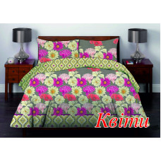 Євро комплект постільної білизни Home Line "Квіти" 50х70 (кейс) 122960