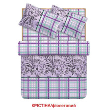 Євро комплект постільної білизни Home Line "Крістіна" (фіолетовий) 95685