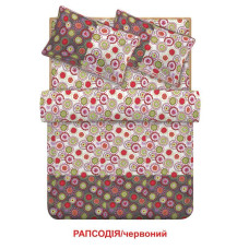 Євро комплект постільної білизни Home Line "Рапсодія" (червоний) 95673