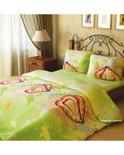 Сімейний комплект постільної білизни Home Line "Аморе міо" (зелений) 85648