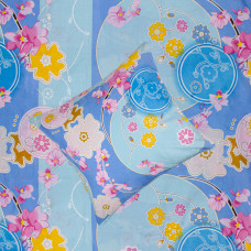 Сімейний комплект постільної білизни Home Line "Сакура" (блакитний) 85609