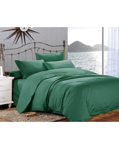 Євро комплект постільної білизни Home Line "Сатин Люкс" (малахіт) 176565