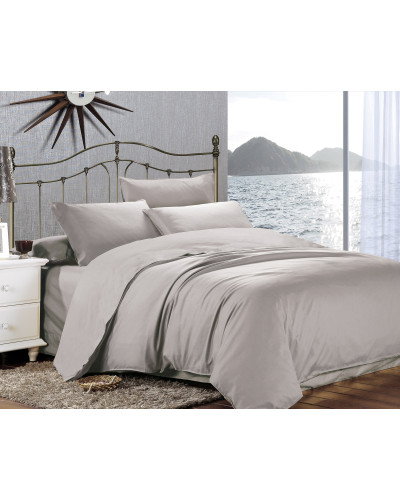 Євро комплект постільної білизни Home Line "Сатин Люкс" (сірий) 155262