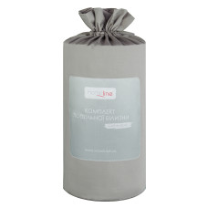 Євро комплект постільної білизни Home Line "Сатин Люкс" (сірий) 155262