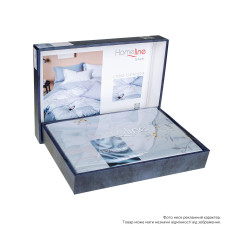 Сімейний комплект постільної білизни Home Line "ОРХІДЕЯ СИНІЙ" (в коробці) 188099