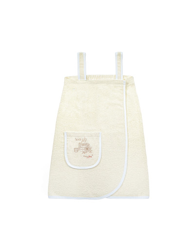Сарафан махровий Home Line з вишивкою (кремовий) XXL/XXXL в сумці 178928