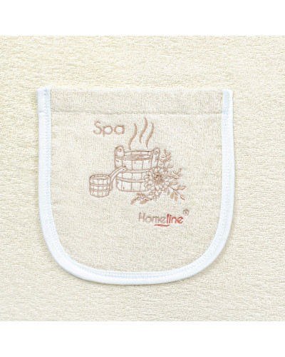 Сарафан махровий Home Line з вишивкою (кремовий) XXL/XXXL в сумці 178928