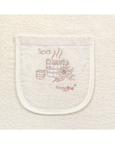 Сарафан махровий Home Line з вишивкою (кремовий) L/XL в сумці 178926