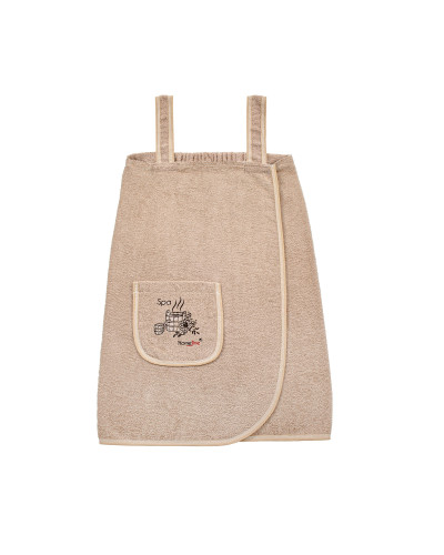 Сарафан махровий Home Line з вишивкою (бежевий) L/XL в сумці 178923