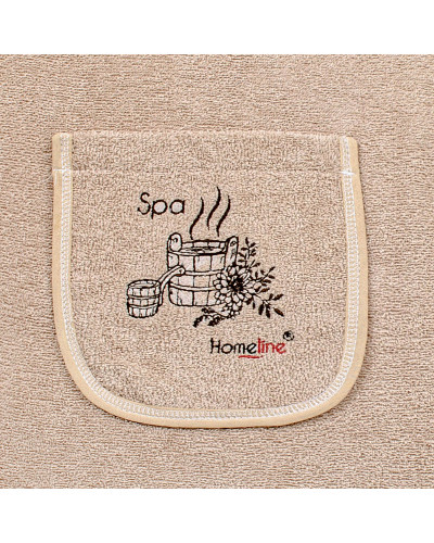 Сарафан махровий Home Line з вишивкою (бежевий) L/XL в сумці 178923