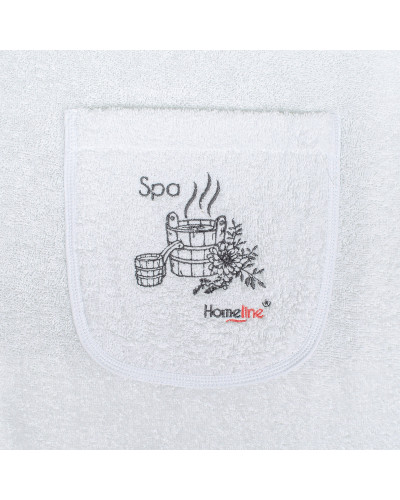 Сарафан махровий Home Line з вишивкою (білий) L/XL в сумці 178920