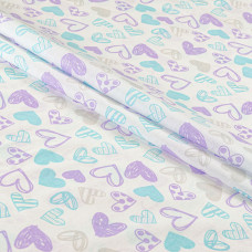 Дитячий комплект постільної білизни Home Line Сердечки лавандово-бірюзовий 193595