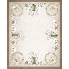 Скатертина HomeLine Великдень зелений глечик 120х150 см 192520