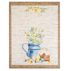 Рушник великодній Блакитний глечик та куліч 40х60 см 192516