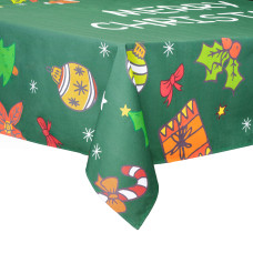 Скатертина HomeLine Merry Christmas 150х220см зелена