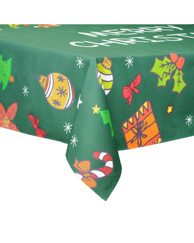 Скатертина HomeLine Merry Christmas 150х220см зелена