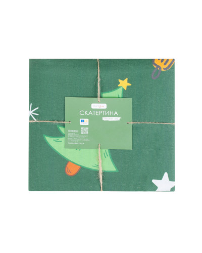 Скатертина HomeLine Merry Christmas 150х220см зелена
