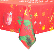 Скатертина HomeLine Merry Christmas 150х220см червона